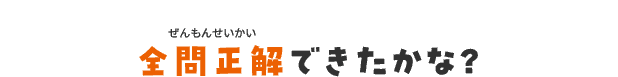 全問正解できたかな